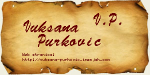 Vuksana Purković vizit kartica